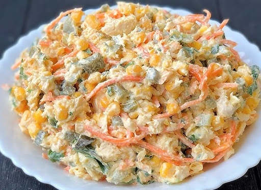 Сочный, яркий и простой салат 