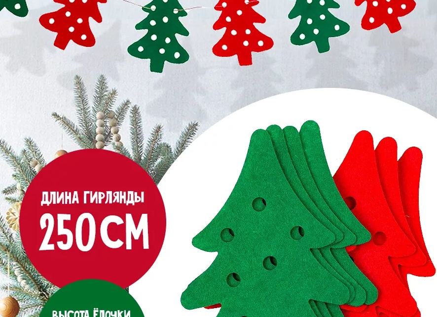 Елочка из фетра на Новый год своими руками с выкройками: трафарет